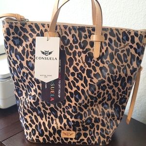 Consuela Blue Jag Sling Bucket Bag
